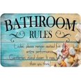 17"×30" Vintage Bathroom Rules Funny Bathroom Doormat Entrance Rug