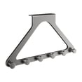 thumbnail image 1 of 17.32 x 8.66 Inch Over The Door Triangle Hook Hanger, 6 Peg Door Hook Rack, No Drill Metal Door Hanging Organizer for Hats, Towels, Bags, 1 of 6
