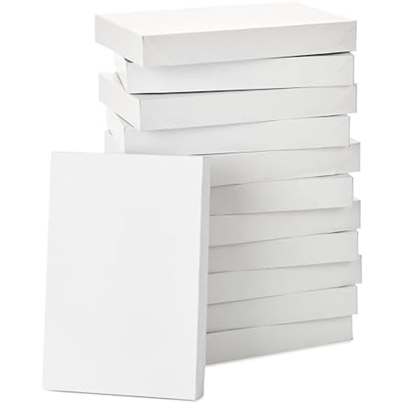 17" XL Gift Boxes with Lids (12 White Robe Boxes, White) for Birthdays, Graduations, Christmas, Weddings, Bridal Showers