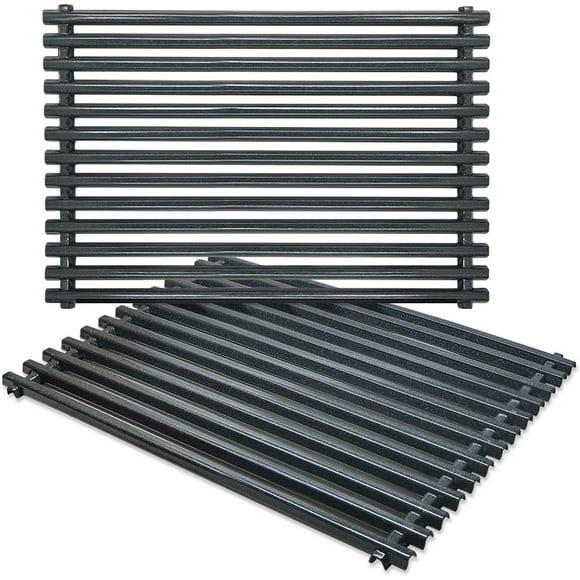 17.4 x 11.8 Inch Porcelain Enameled Replacement Grill Grates for Weber Spirit 300/700 & Genesis Silver/Gold B/C  Compatible with Weber 7525