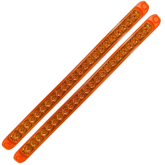17" 46 LED Light Bar Running Side Marker Rear Tail Trailer Light 2x Amber