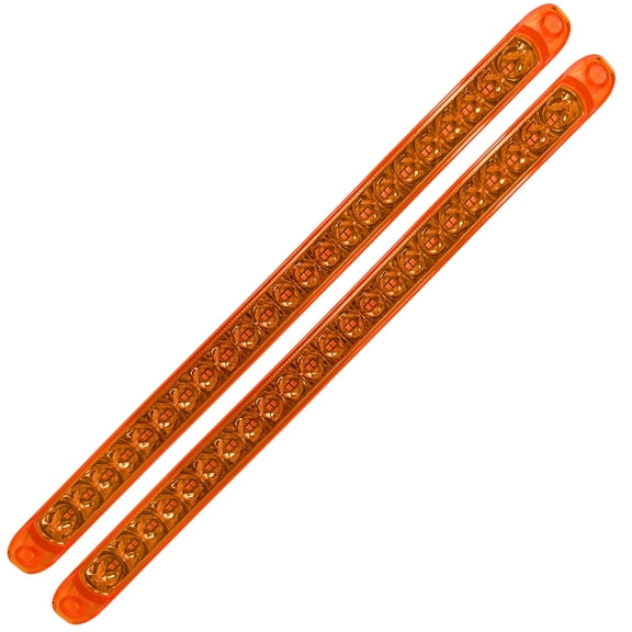 17" 46 LED Light Bar Running Side Marker Rear Tail Trailer Light 2x Amber
