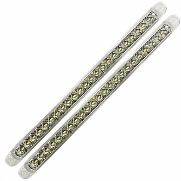 17" 46 LED Light Bar Running Side Marker Rear Tail Trailer Light 2x White