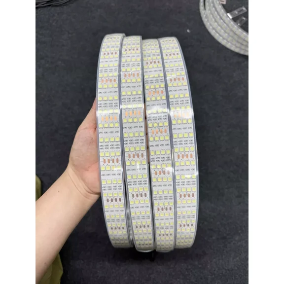 17.5" Brightest Quad Row Super Bright Pure White Wheel Rim Lights Strobe Flash Breath LEDs Tire Rings Light Off-Road Lightins For Truck Car Vehicle Bluetooth Control