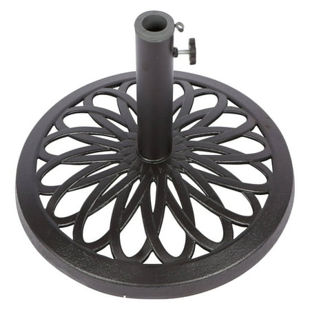 17.5" Cast Iron Patio Umbrella Base by Trademark Innovations (Black)