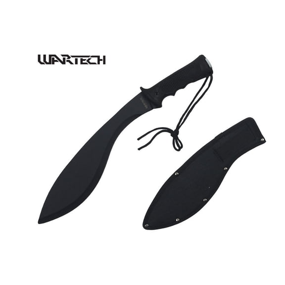 17.5" Heavy Duty Black Survival Kukuri Hunting Knife with Sheath Brand New
