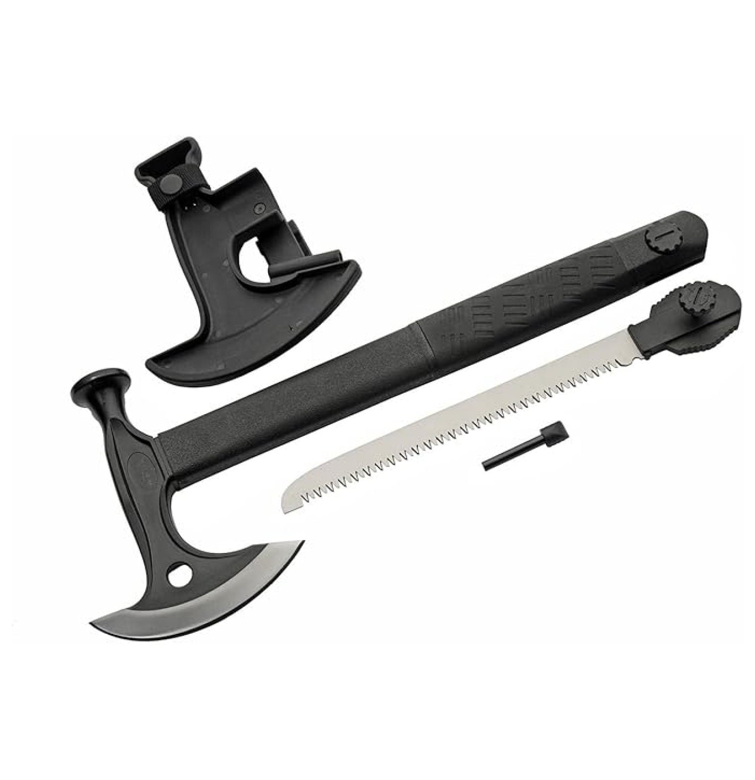 17.5-Inch Hiker's Hatchet – Multi-Tool Axe with Hidden Saw, Fire ...