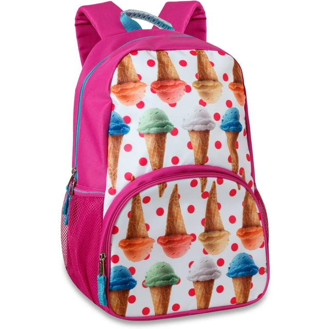 17.5 Inch Ice Cream Cones Photo Real Backpack