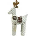 thumbnail image 1 of 17.5" Nature's Luxury Brown and White Polka Dot Reindeer Christmas Decoration, 1 of 1