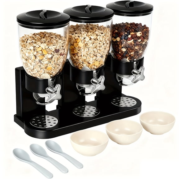 17.5 Oz Countertop Dry Food Storage Dispenser with Matching Scoop, Airtight Container for Cereal, Nuts, Candy and Assorted Snack Storage