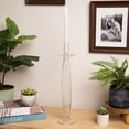 thumbnail image 1 of Northlight Transparent Swirled Glass Taper Candle Holder - 17.5", 1 of 6