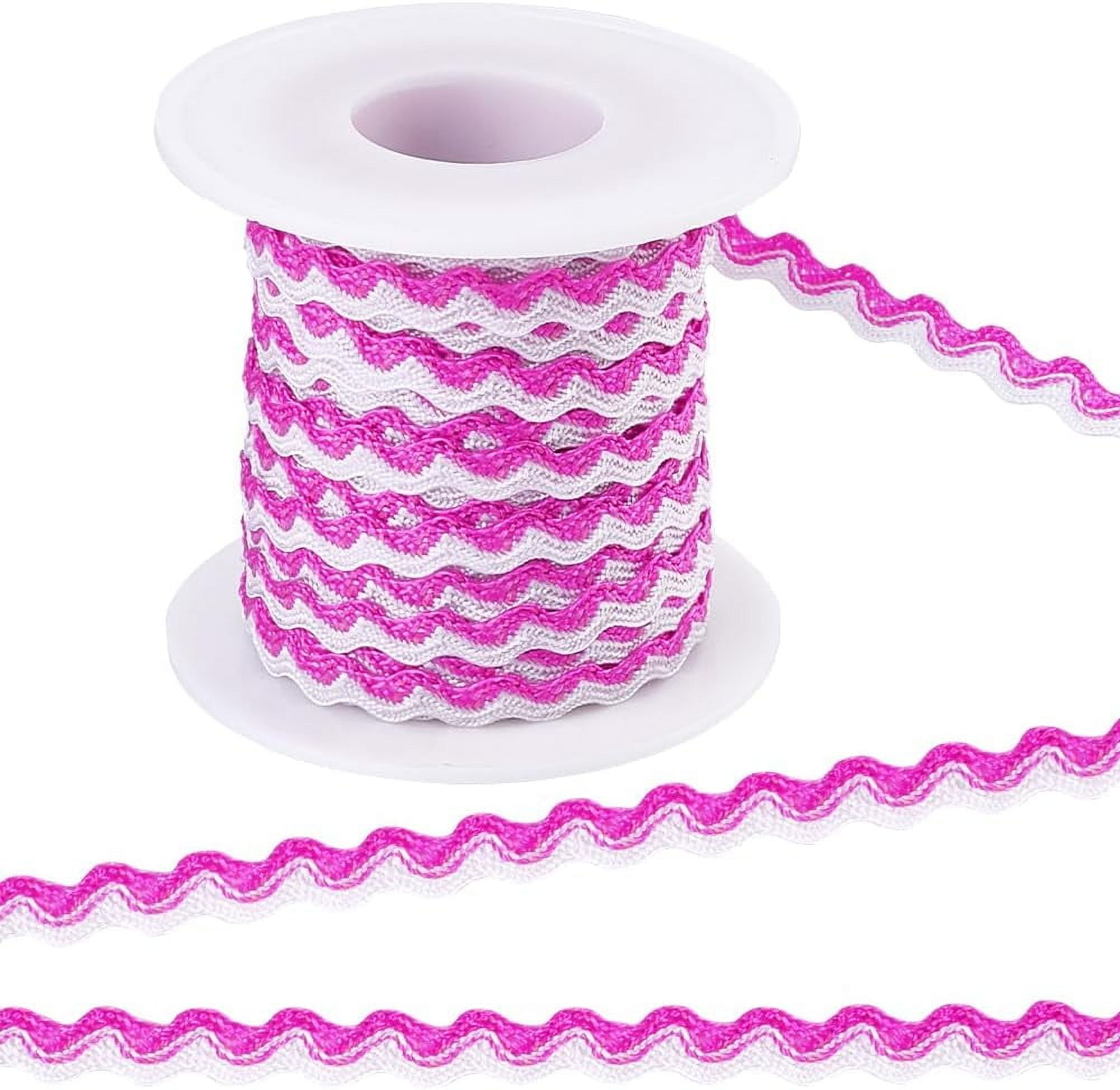 17.5 Yards 1/4 Inch Christmas Red White Rick Rack Wave Bending