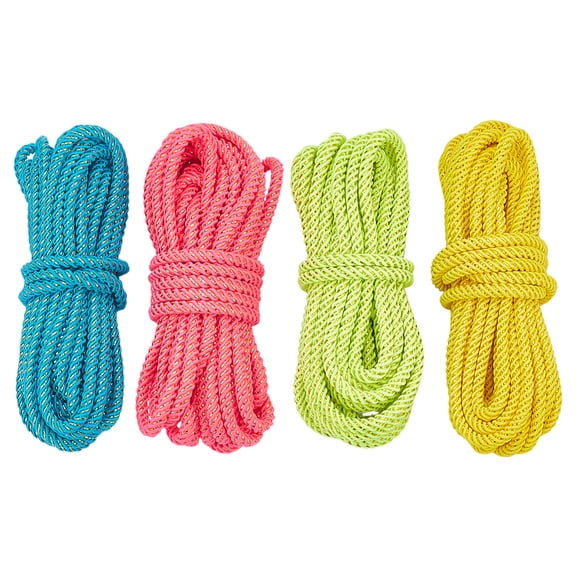 17.5 Yards 3mm Nylon Thread Cord 4 Colors Metallic Cord Decorative Rope Trim Thread Cords