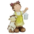 thumbnail image 1 of 17.5" Young Girl Gnome with Cow and Lantern Outdoor Garden Patio Figure, 1 of 1