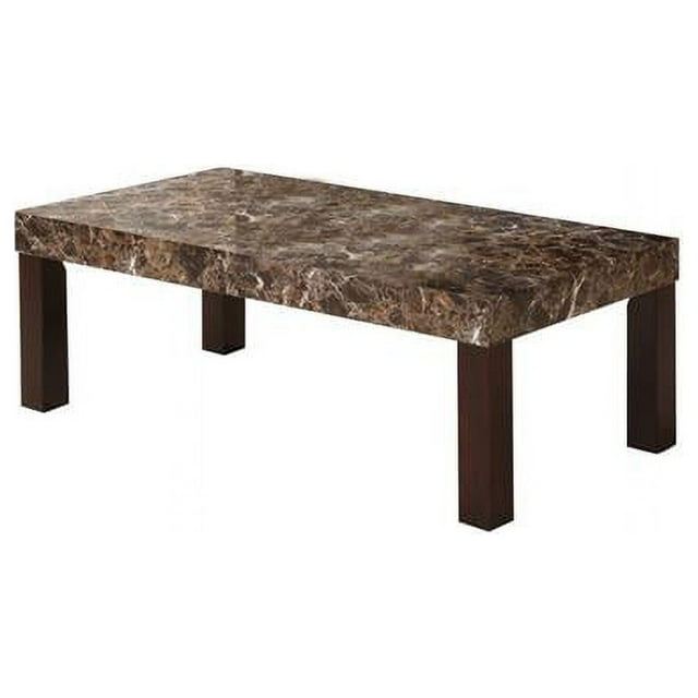17.5 in. Dark Marnee Faux Marbelized Granite Coffee Table