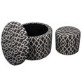 thumbnail image 1 of 17.5 in. Round Geometric Ottoman Plus 1 Seating, 1 of 1