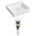 thumbnail image 1 of 17.5 in. Wall Mount White Vessel Set for 3 Hole 8 in. Center Faucet, 1 of 1
