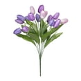 thumbnail image 1 of 17.5-inch Artificial Silk Purple & Pink Tulip Mixed Spring Bush, for Indoor Use, by Mainstays, 1 of 5