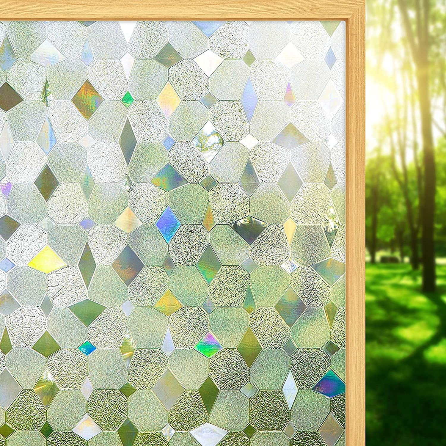 17 5 X 78 7 Inches Stained Glass Window Film Privacy 3D Decorative And 17 5 x 78 7 inches stained glass window film privacy 3d decorative and