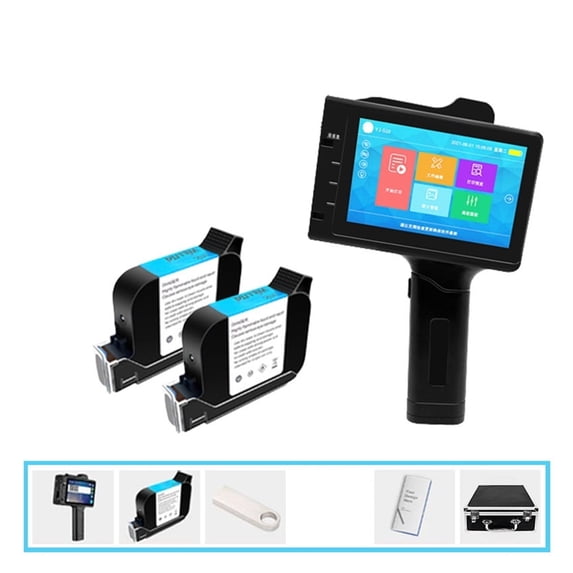 17.5mm Inch Handheld Inkjet Printer Batch Code Serial Number Barcode Qr Code Logo Hand Jet Printer ,Multifunction Inkjet Printer