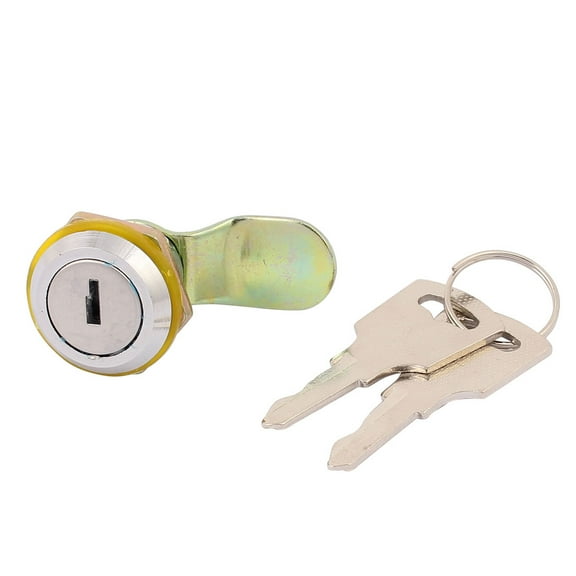 17.5mm Thread Dia Closet Drawer Toolbox Tubular Security Cam Lock w 2 Keys