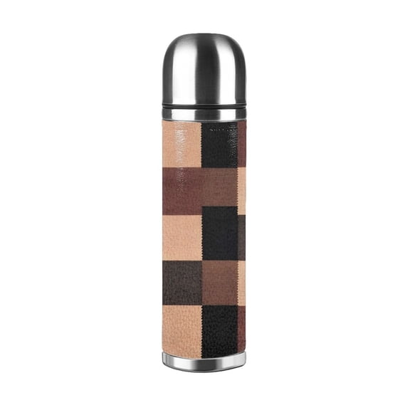 17.5oz Vacuum Pot Thermos Cup Corrosion-Resistant Stainless Steel Without Odor And Stain Taste For Outdoor Sports Camping Hiking Cycling Rosybrown Buffalo Plaid Check Tartan Scotland_4