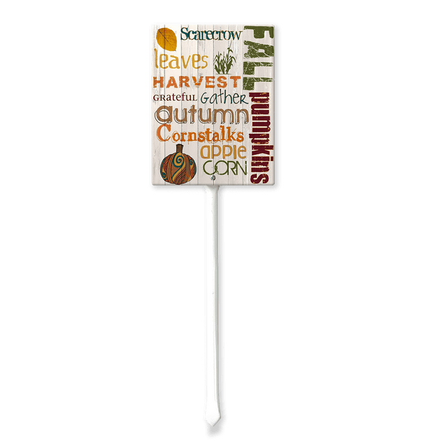 17.6" Aluminum Yard Stake Outdoor Fall Decor Rustic Garden Stake Autumn Yard Sign Fall Harvest