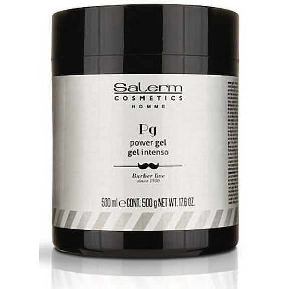 17.6 oz , Salerm Cosmetics Homme Power Gel , Hair Scalp Head - Pack of 1 w/ SLEEKSHOP Teasing Comb