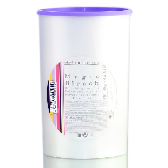 17.6 oz , Salerm Vision Magic Bleach Powder Hair Scalp, Pack of 3 w/ SLEEK Teasing Comb
