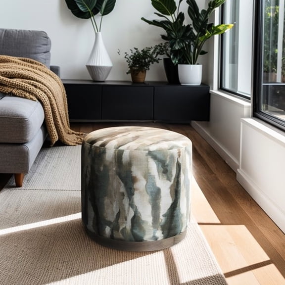 17.63 In. Depth Oval With And Red Oak Base 22"w X 18"d High Density Foam Natural Wood Finish