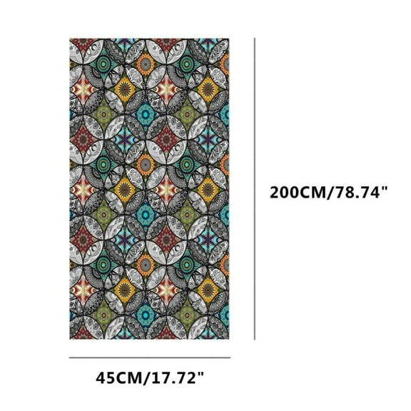 17.7"*39" Static Cling Decorative Window Film Vinyl Non Adhesive Privacy Film,stained Glass Window Film For Bathroom Shower Door Heat Cotrol Anti Uv