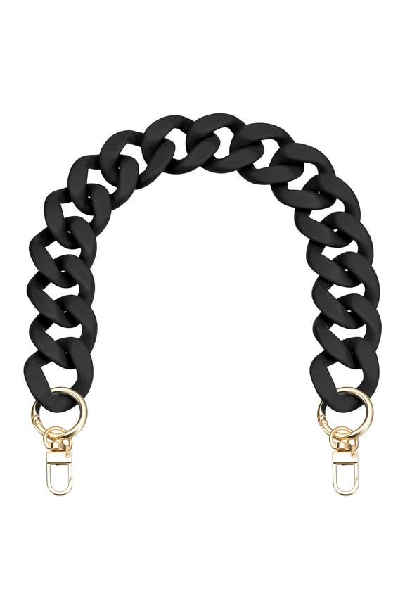 17.7" Acrylic Purse Chain Strap for Handle Shoulder Crossbody Handbag Bag Replacement, Matte Black