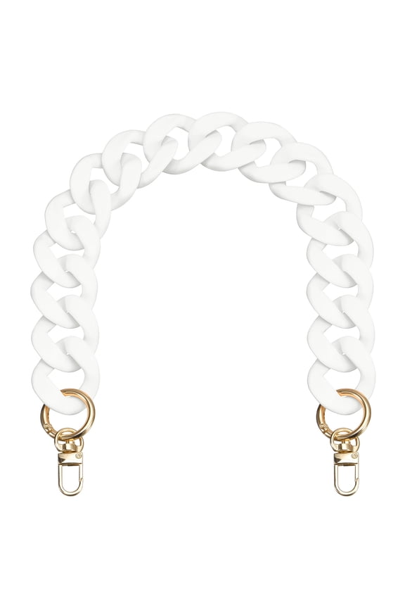17.7" Acrylic Purse Chain Strap for Handle Shoulder Crossbody Handbag Bag Replacement, Matte White