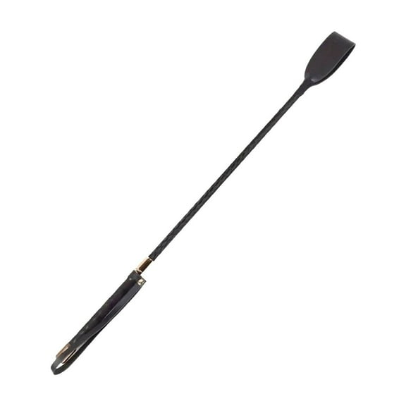 17.7 Inch Equestrian Leather Whip, Non Slip Handle Riding Crop, Performance Equitation Accessory, Smooth Grip Training Lash for Horse Riding Show and Stable Practice
