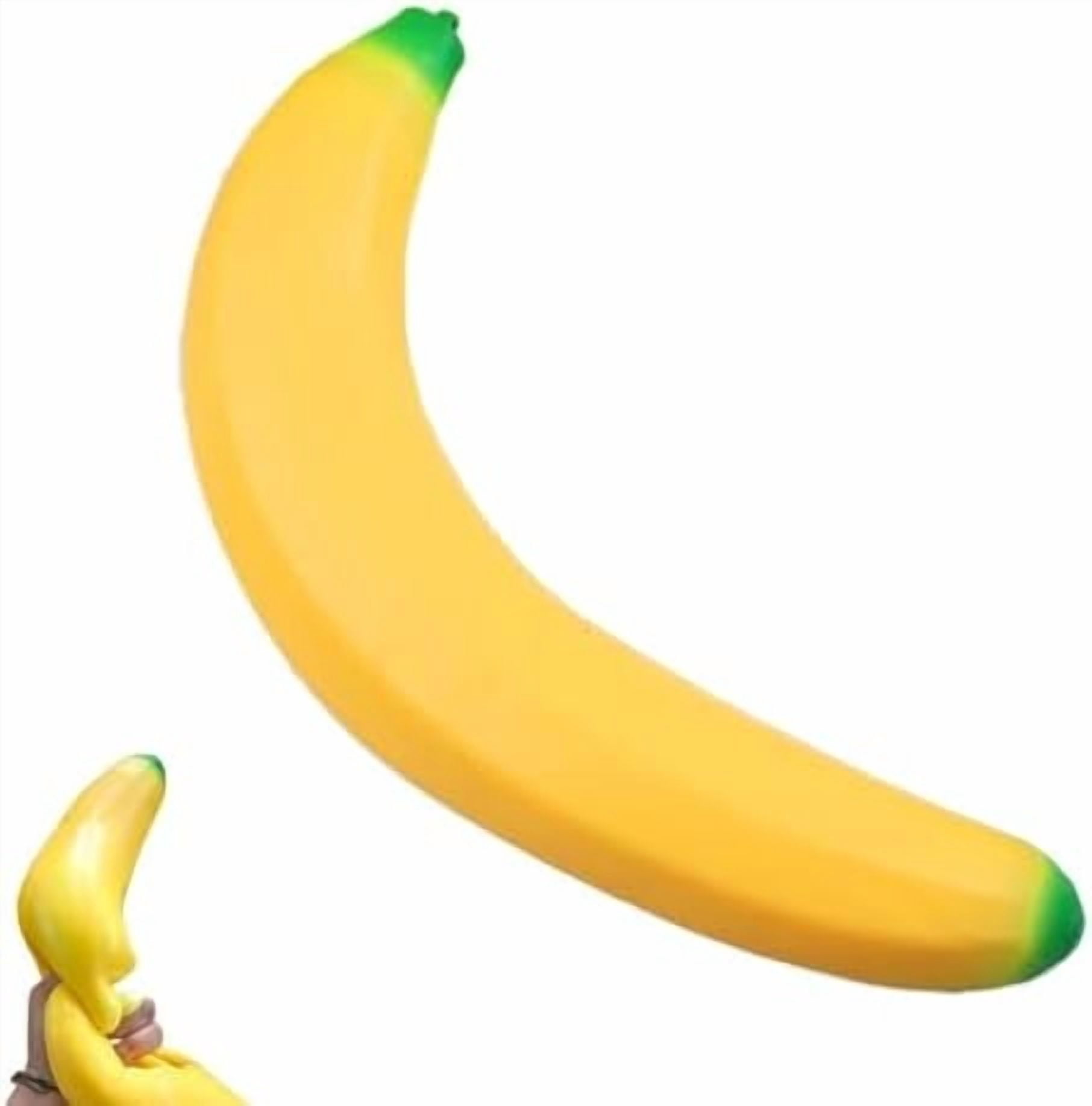 17.7 Inch Giant Banana Squishy, 2026 New Jumbo Soft Foam Ornament, Slow Rise Stress Relief Decor, Realistic Banana Sensory Desk Decor for Office Home Leisure