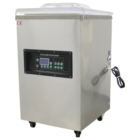 17.7 Inch Vacuum Packaging Machine Single Chamber Vacuum Sealer with Microcomputer Control for Food Fruits Vegetables 110V Stainless Steel