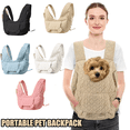 thumbnail image 1 of 17.7" Pet Carrier Backpack, Adjustable Pet Front Cat Dog Carrier Backpack Travel Bag For Small Medium Dogs Cats And Rabbits,Safety Strap With Removable Bottom Plate For Camping Hiking Traveling, 1 of 3