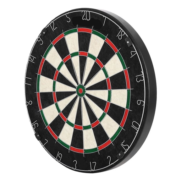 17.7" Self-Healing Sisal Dartboard with 6 Steel Tip Darts & Scoring Kit, Staple-Free Bullseye for Party Game Room