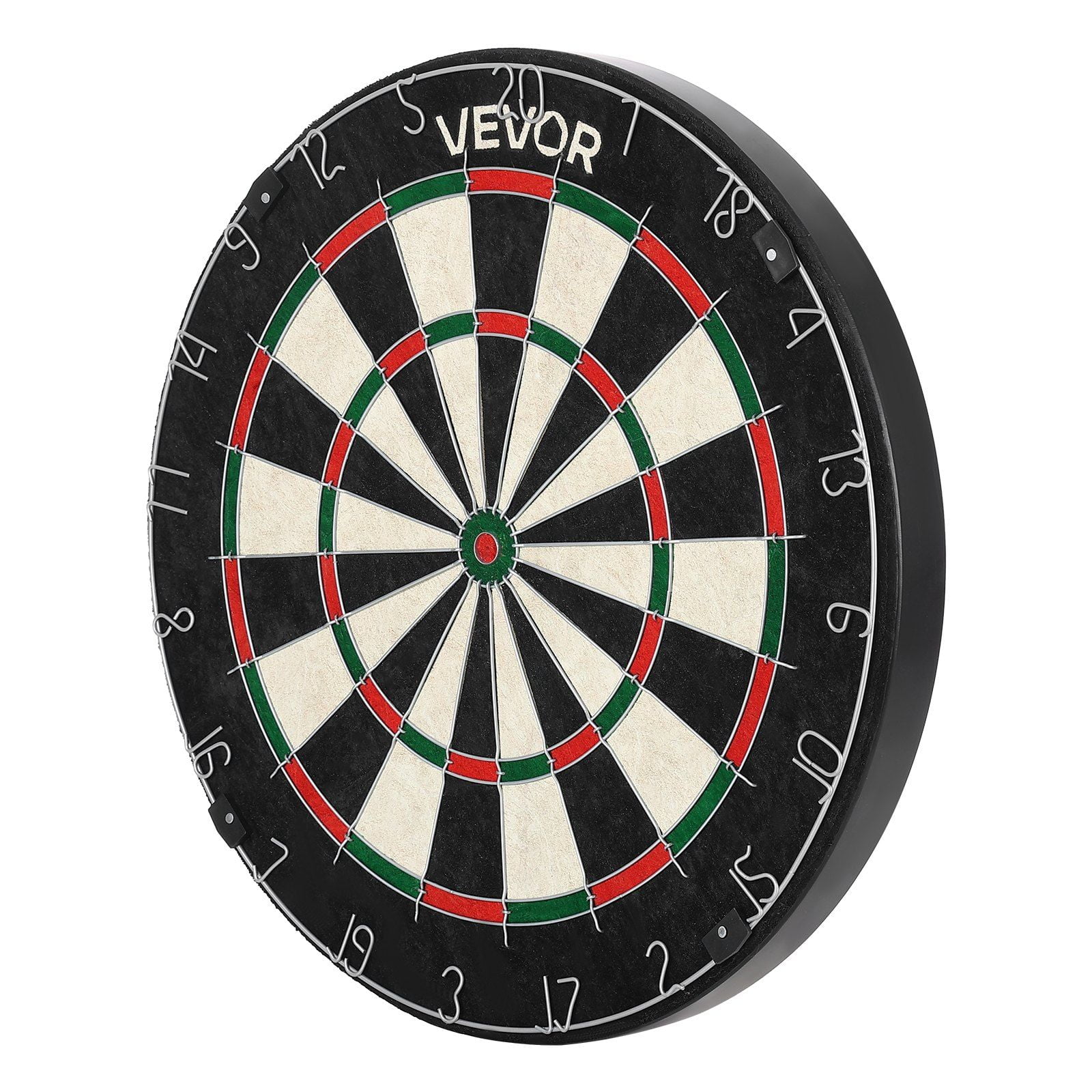 Self-Healing Sisal Dartboard with Staple-Free Bullseye - 6 Darts & Scoring Kit, Rotating Ring, Professional Steel Tip Board