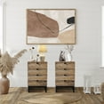 thumbnail image 1 of 17.7"W Rustic Reclaimed Solid Wood Nightstand with 4 Drawers, Farmhouse End Tables Bedside Table Almost Fully Assembled, Set of 2, 1 of 9