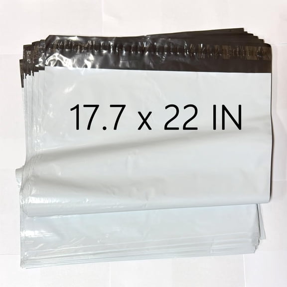 17.7 X 22 Inches Poly Mailers, Large Shipping Bags for Clothes, Plastic Envelopes Mailing Packaging (White, Inch/ 12 PCS)