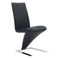 thumbnail image 1 of 17.7" X 25" X 37.4" 2 Pcs Black Leatherette Powder Coated Metal Dining Chair, 1 of 2