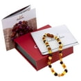 thumbnail image 1 of 17.7-inch Amberalia Amber necklace for adults - Certified Baltic Sea amber - Includes gift box with customized message and engraved storage linen bag, 1 of 5