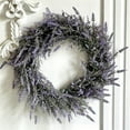 thumbnail image 1 of 17.7 inch Artificial Lavender Wreath – Weather-Resistant Evergreen Floral Garland for Wedding/Mother's Day/Home Decor, 1 of 8