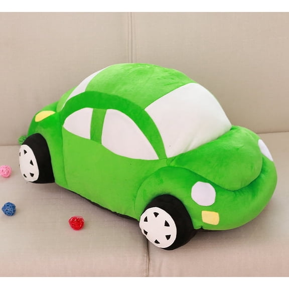 17.7 inch Car Shaped Plush Pillow, Super Cute Car Plush Cushion, Racing Car Stuffed Doll Great Gift for Birthday PartyGreen