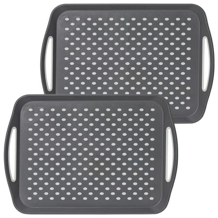 Kazozobi Anti-Slip Serving Trays with Handles