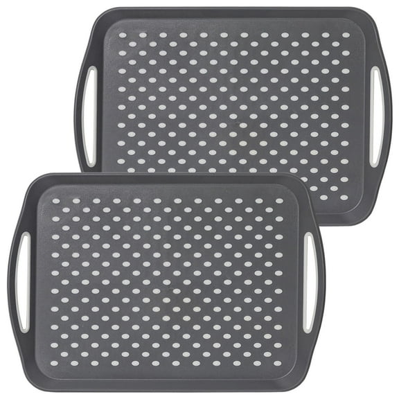 Kazozobi Anti-Slip Serving Trays with Handles