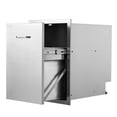 thumbnail image 1 of 17.7 x 22.8 in. Raised Style Trash Bin with Pull-Out Tray Stainless Steel Trash Drawer, 1 of 1
