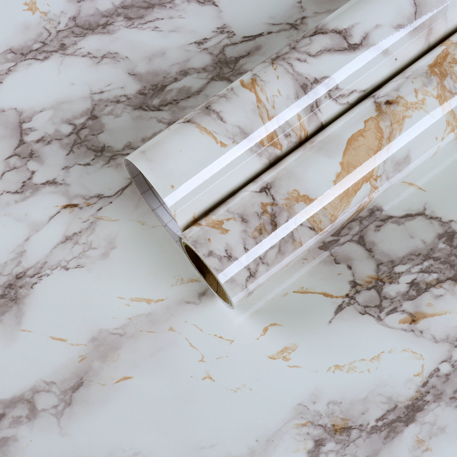Wokhome Marble Matte Self Adhesive Marble Wallpaper White/Gold Contact Paper  For Kitchen And Home Decor From Wangyib, $28.33