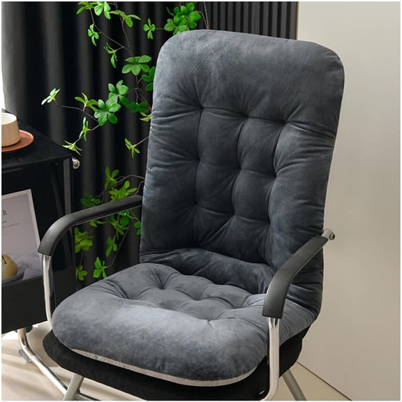 17.7"x36.6" Non-Slip Office Chair Cushion, High Back Support, Breathable Seat with Pad Secure Ties for Desk or Floor Use